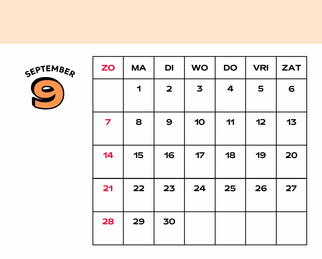 Kleurrijke kalenders met verschillende retro-illustraties