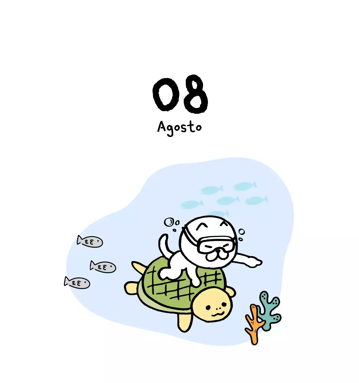 Calendario diario en marfil