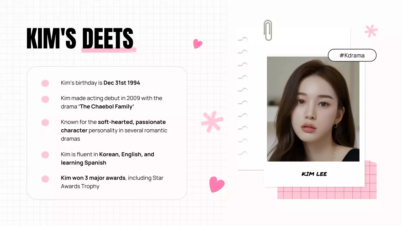 Pink Modern K-Drama Promotion Presentation