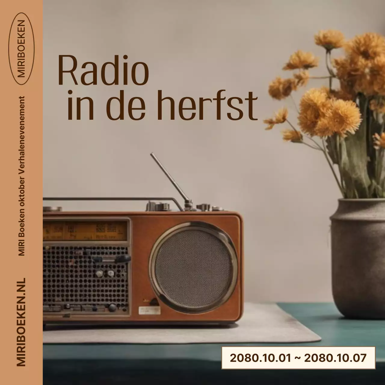 Bruin Vintage Herfst Evenement