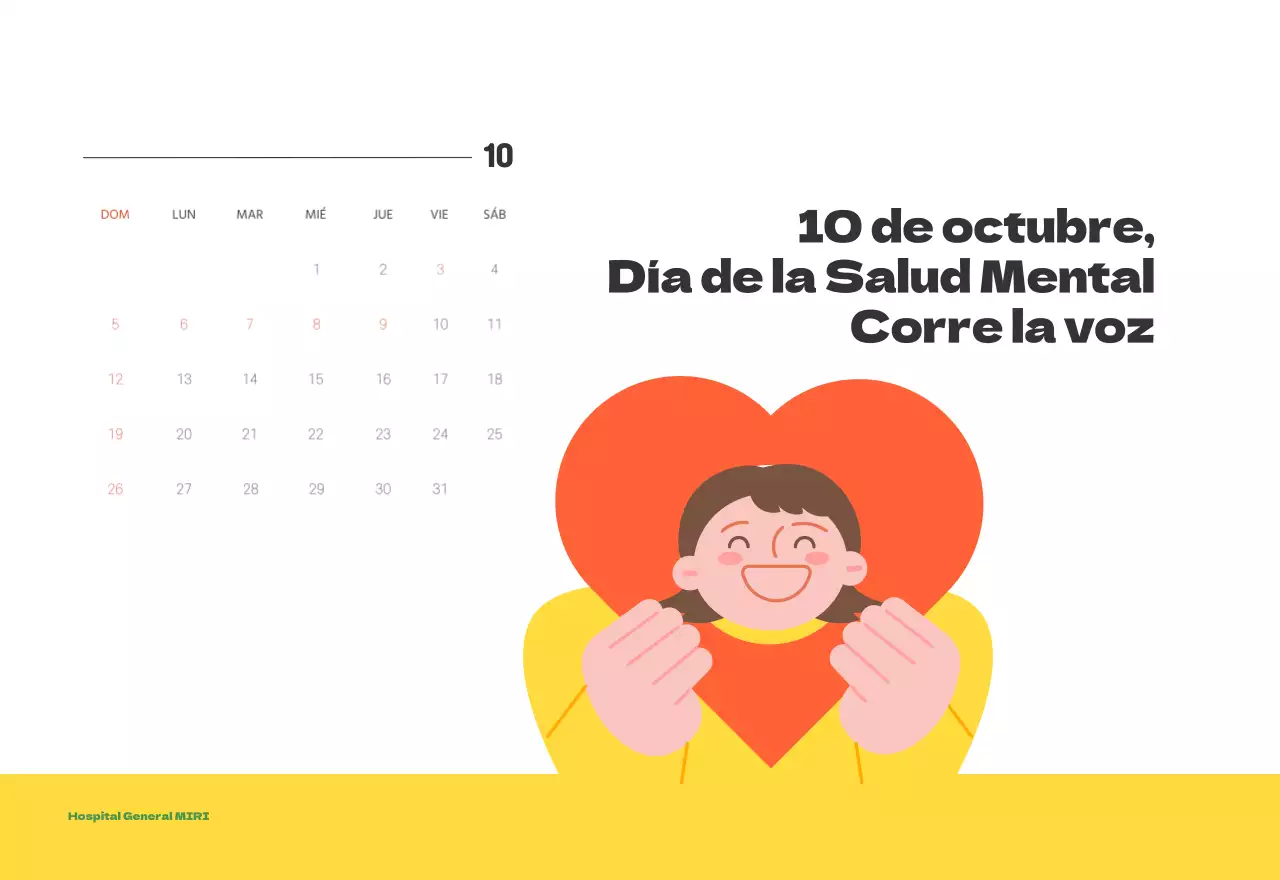 Un hospital festivo con ilustraciones de temática sanitaria y familiar y acentos de color