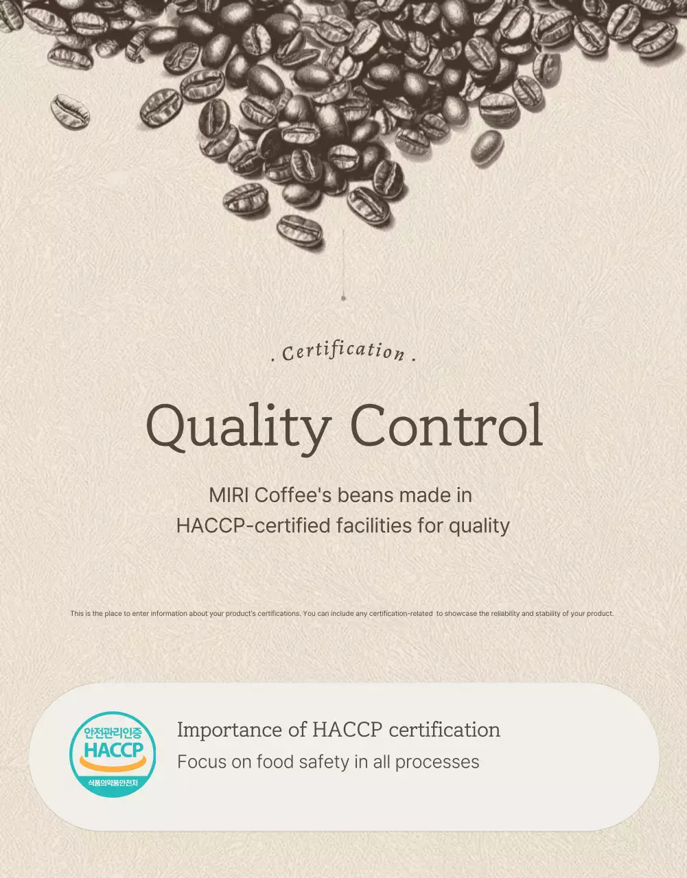 Cartaz de propaganda de café vintage bege