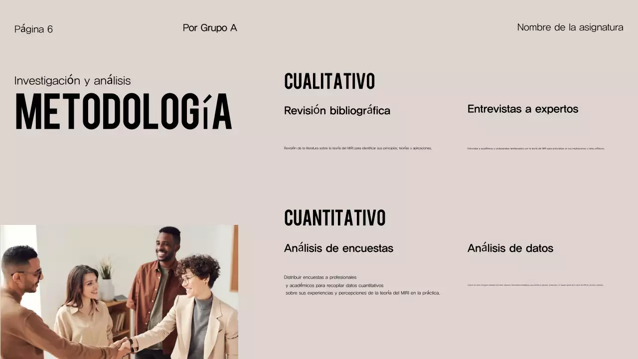 Presentación general del proyecto del Grupo Orange Modern