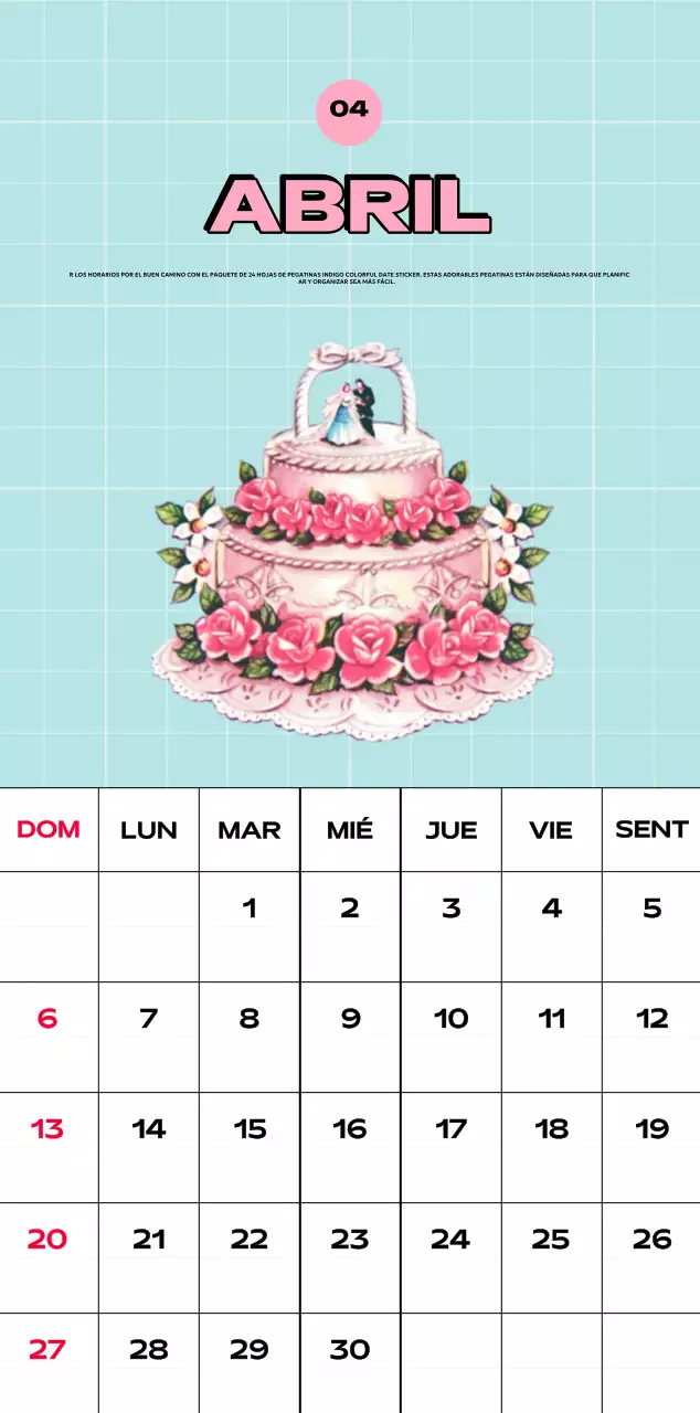 Coloridos calendarios con diversas ilustraciones retro