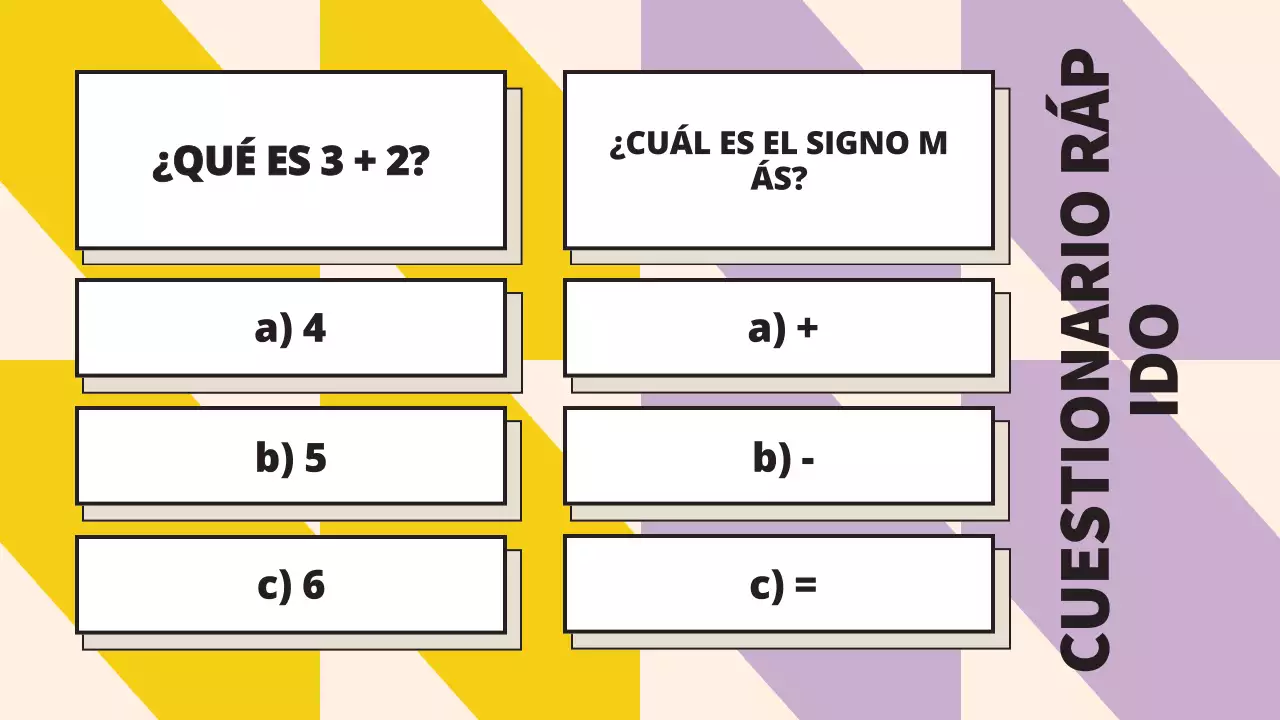 Materiales sencillos y coloridos para la clase de matemáticas