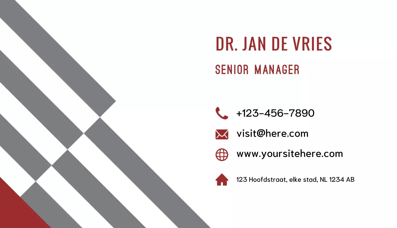 grijs geometrisch visitekaartje