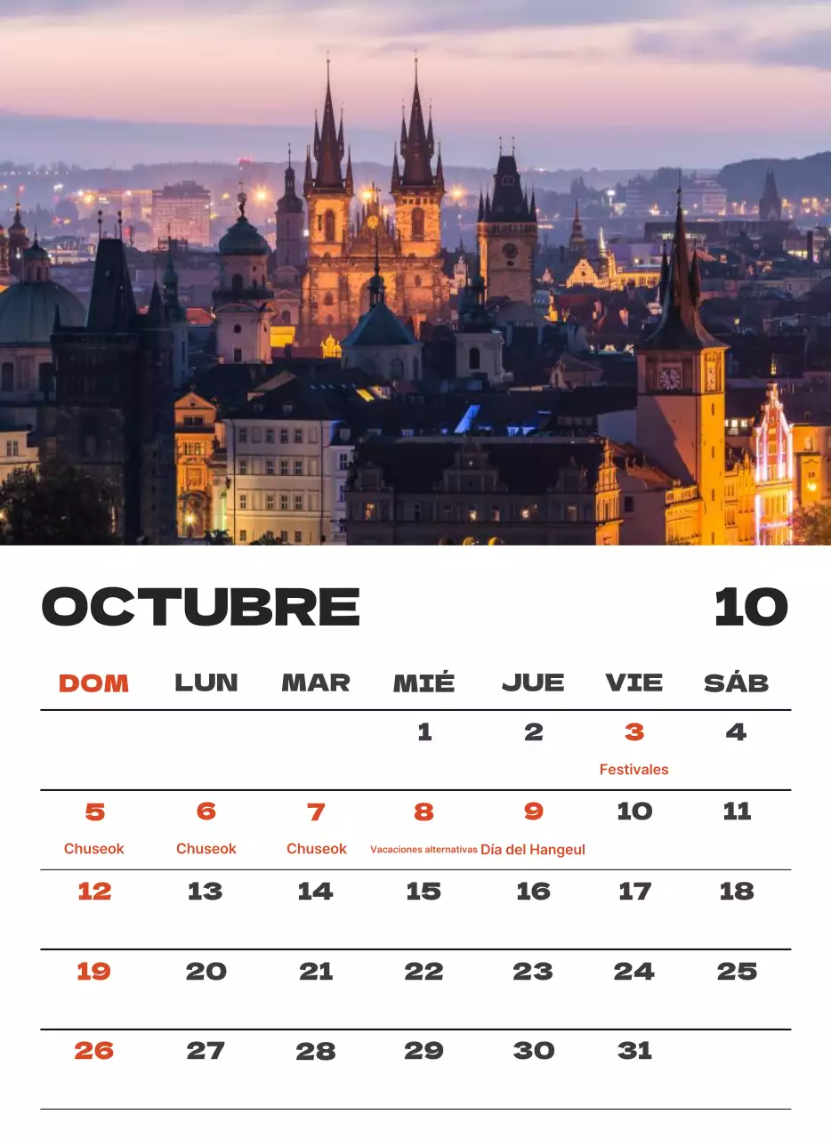 Cielo foto calendario limpio