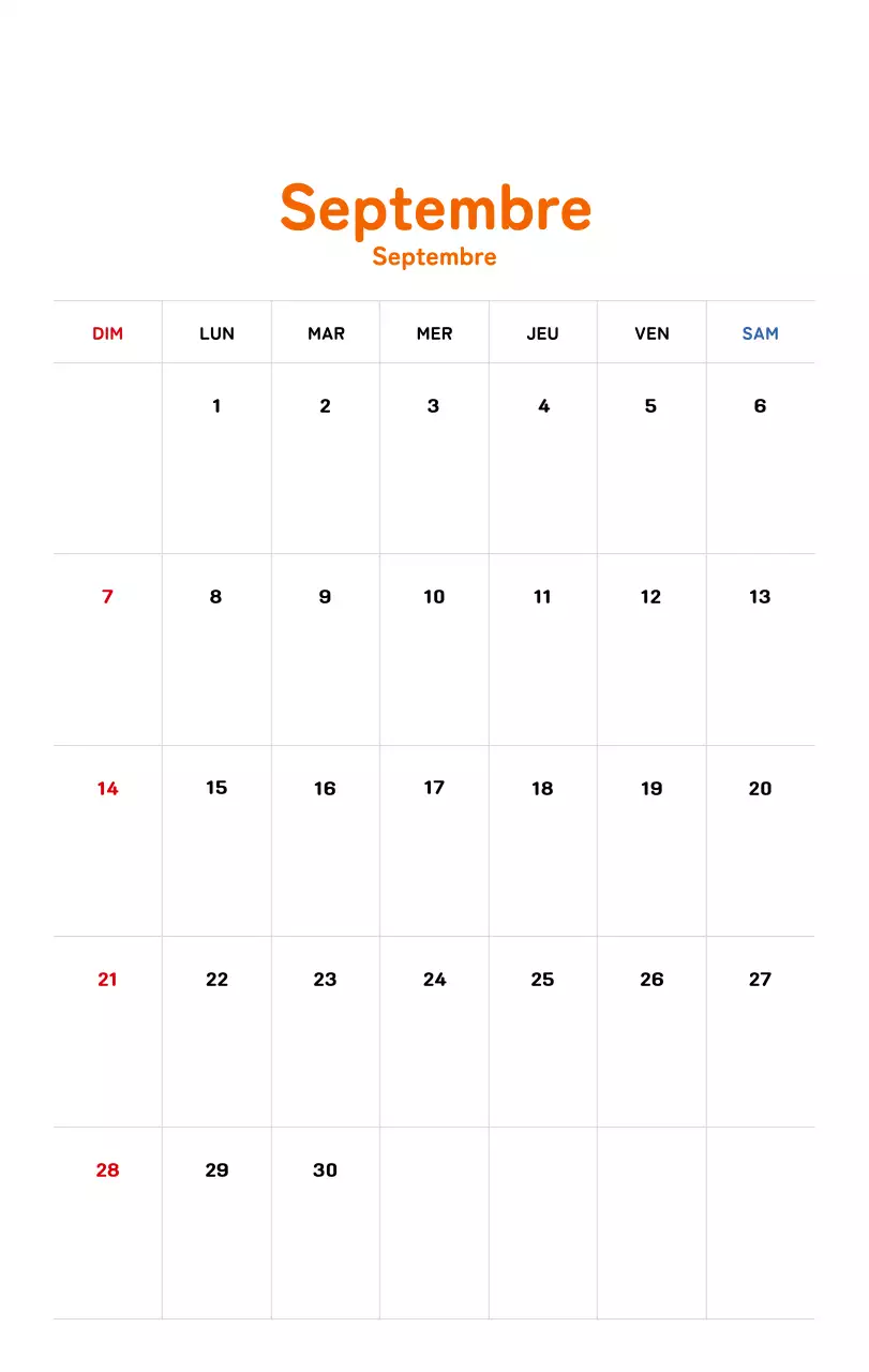 Calendrier du Nouvel An avec illustrations chaleureuses