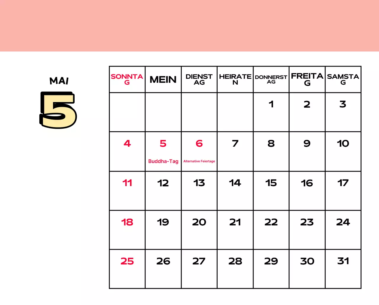 Bunte Kalender mit einer Vielzahl von Retro-Illustrationen