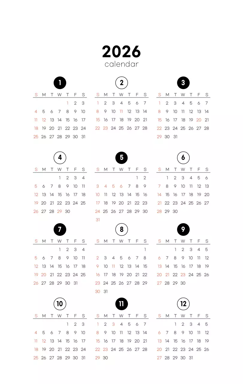 ホワイトトーンのシンプルなコーヒー写真カフェ用卓上カレンダー
