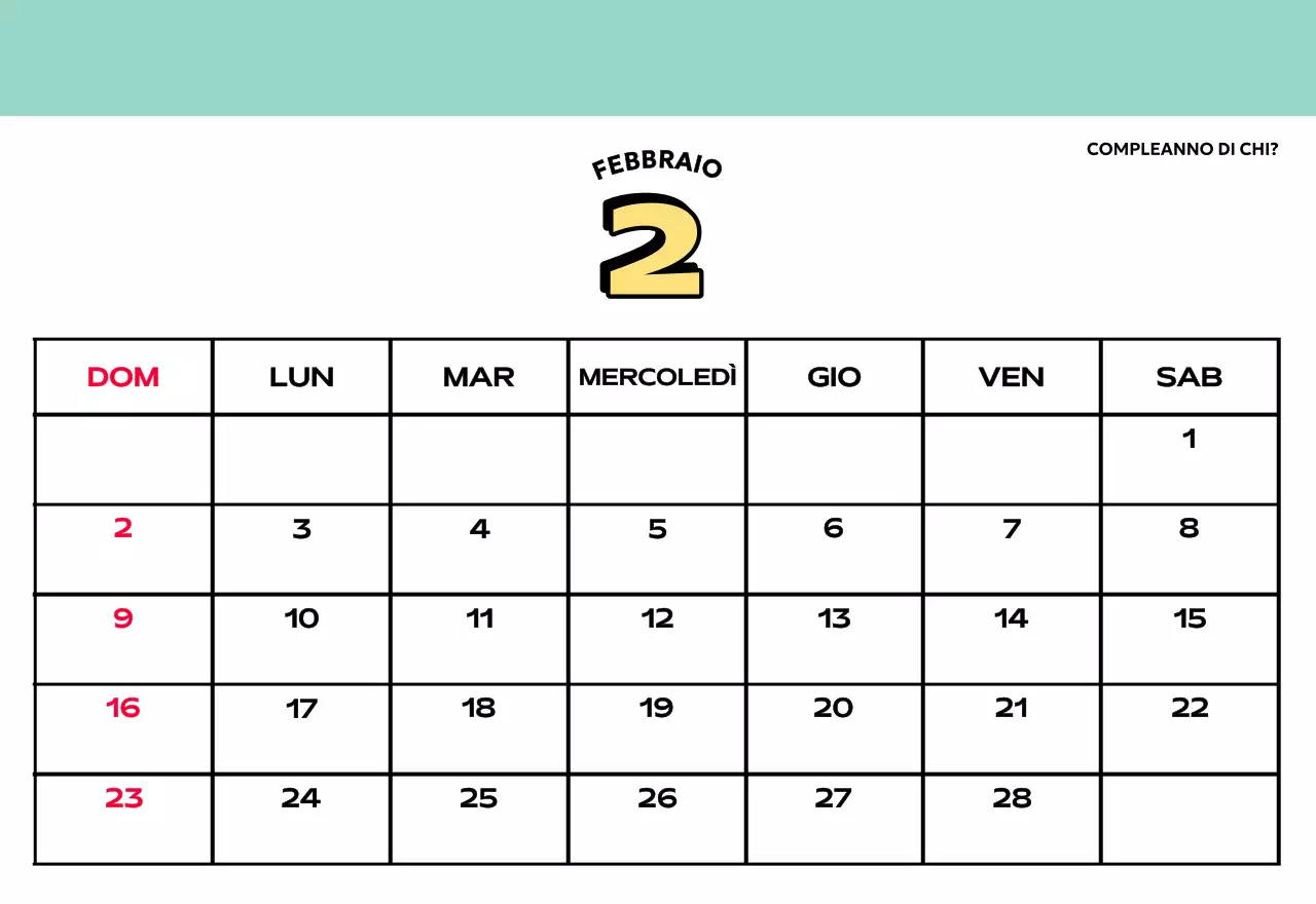 Calendari colorati con una varietà di illustrazioni retrò