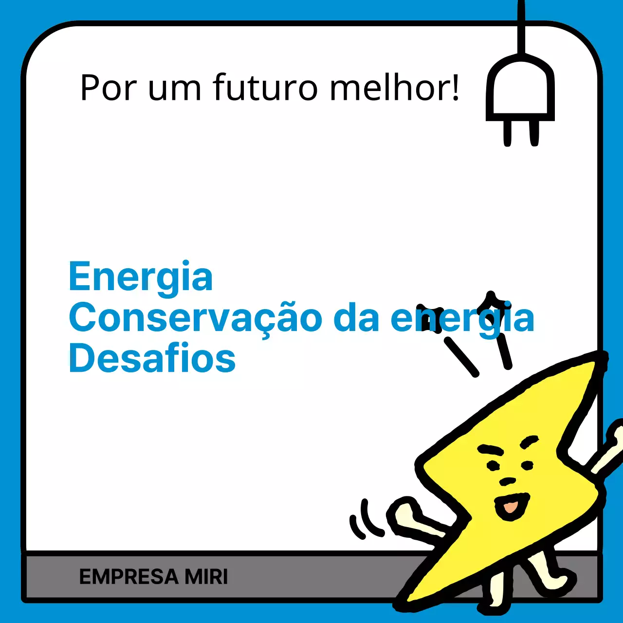 Campanha de poupança de energia Blue Simple