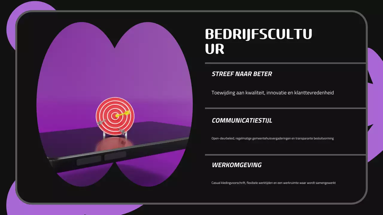 Zwart Paars Schattige Presentatie Nieuwe Werknemer Inwerken