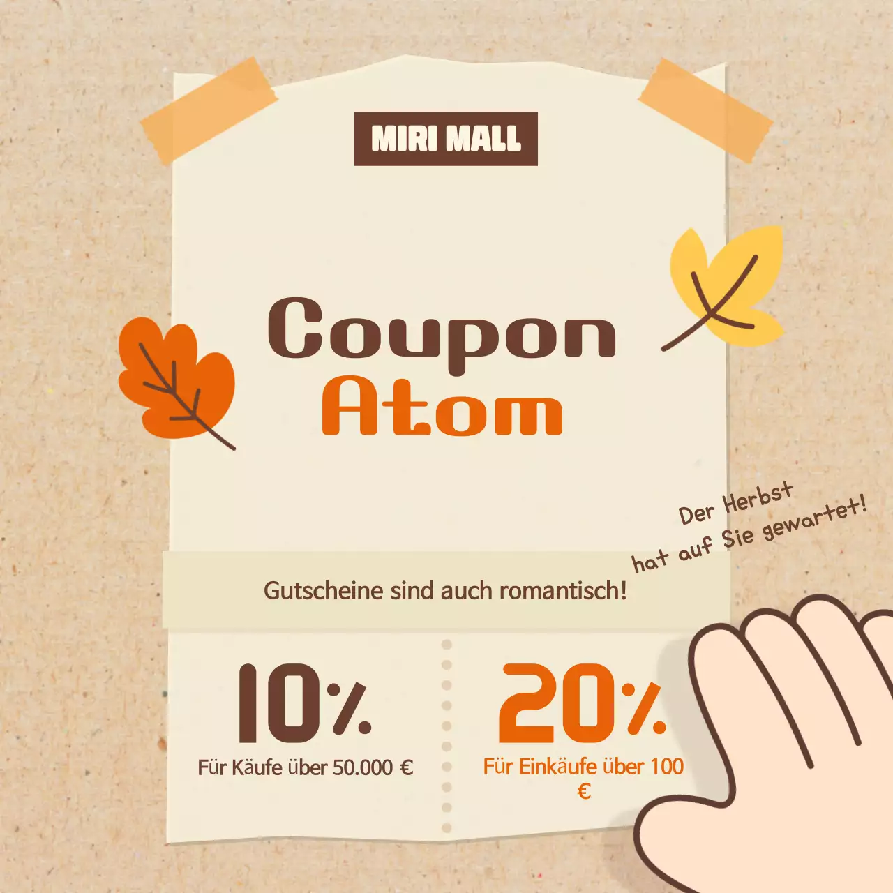 Orange Vintage Herbstverkauf