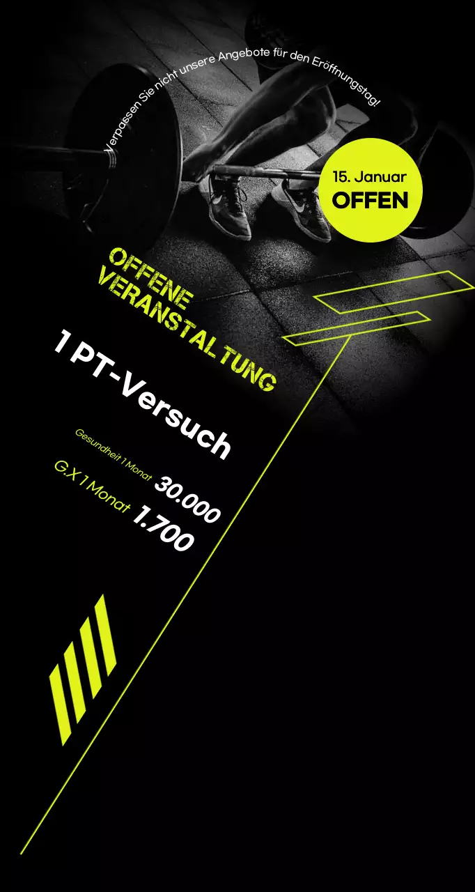 Black Modern Fitness Veranstaltungen