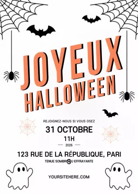Invitation Halloween tendance orange