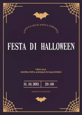 invito gotico nero per Halloween