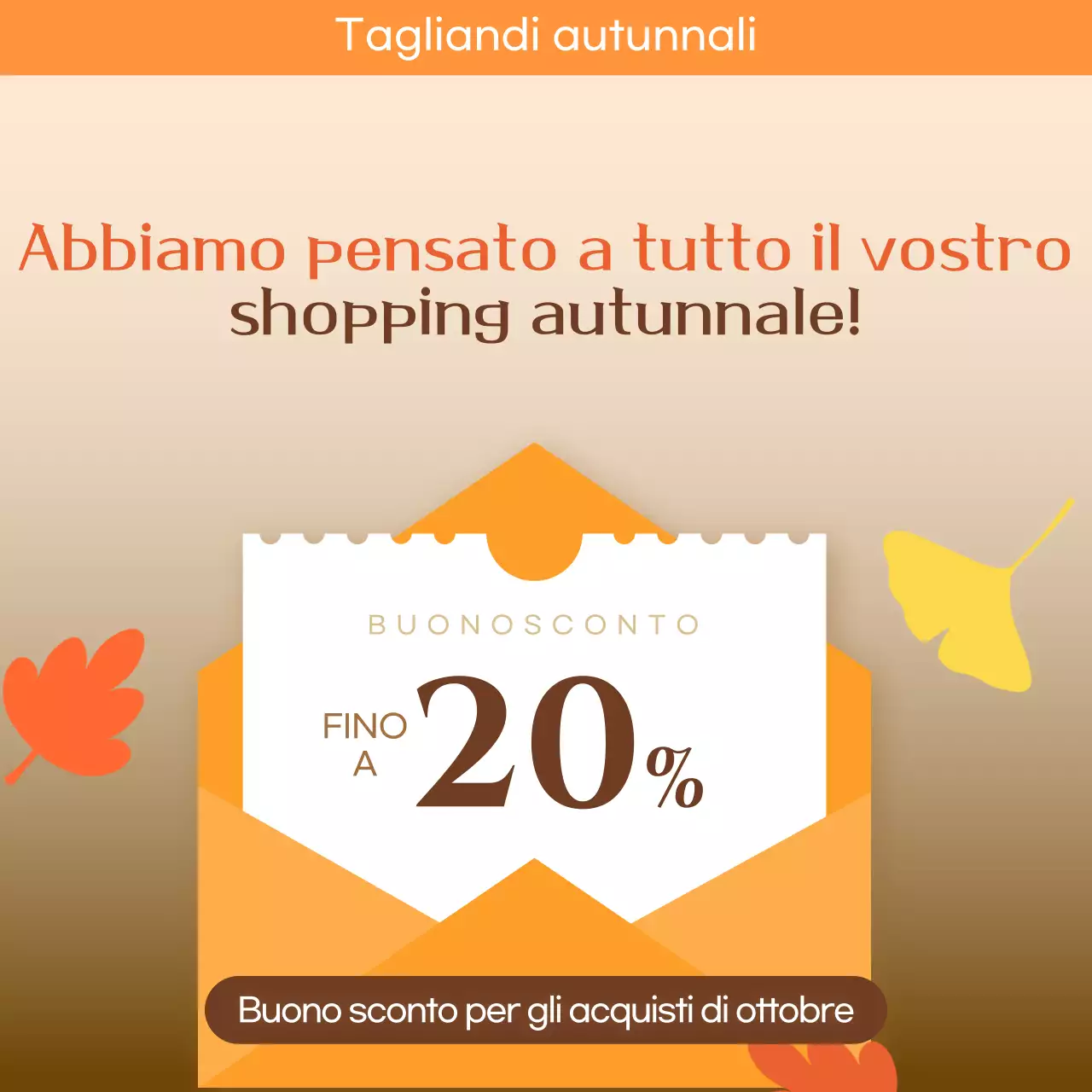 Promozione Sconto Arancione Semplice