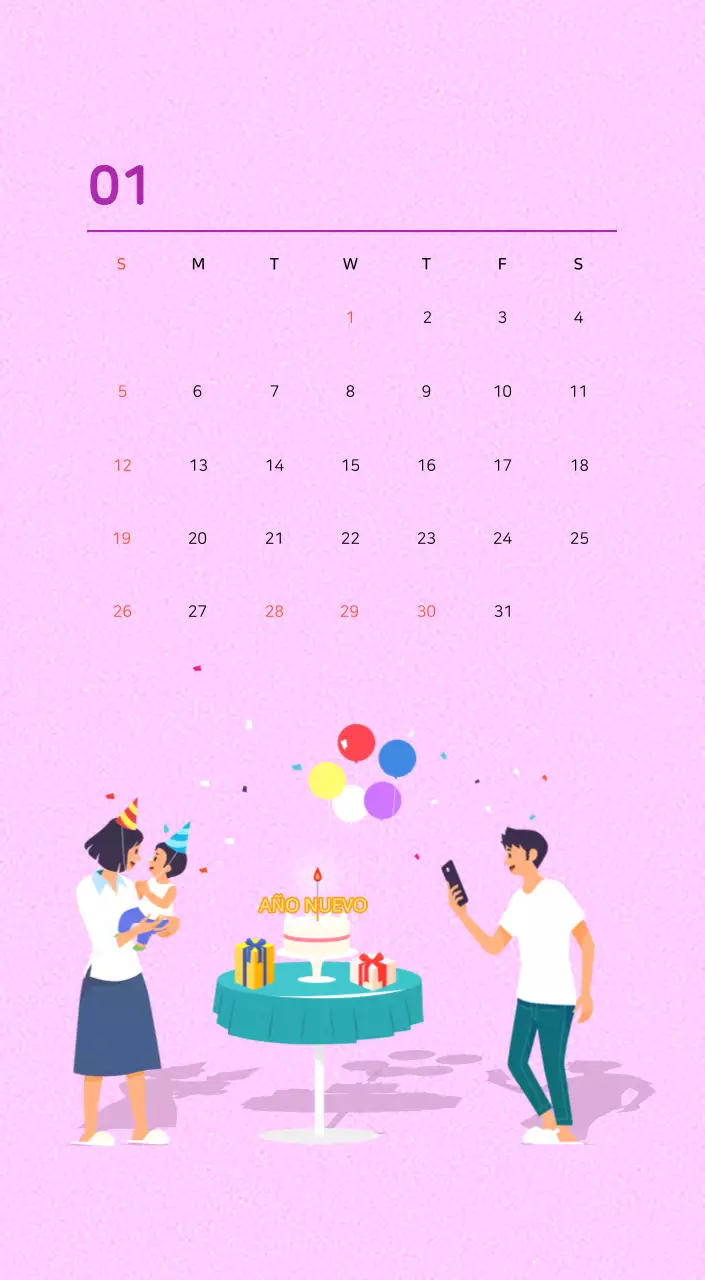 Concepto de ilustración familiar multicolor