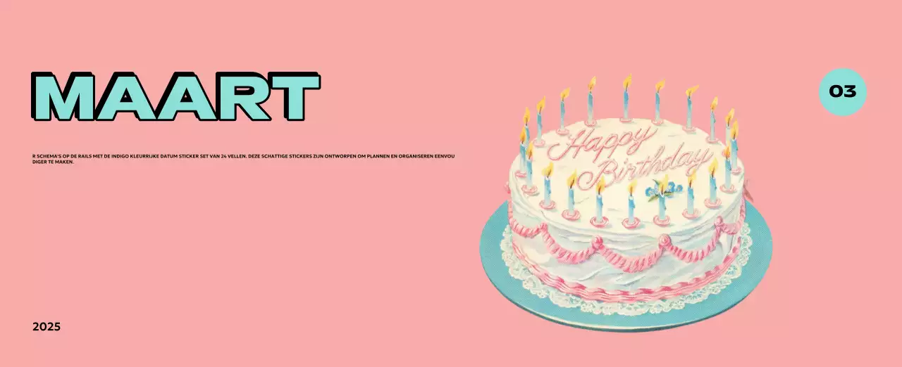 Kleurrijke kalenders met verschillende retro-illustraties