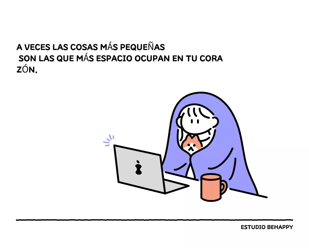 Calendario ilustrado con un bonito estilo de líneas