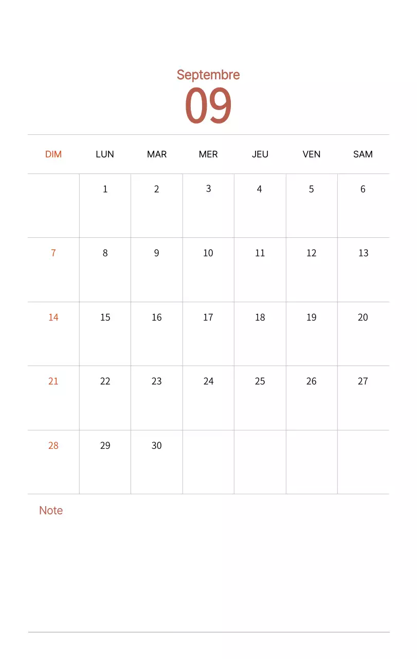 Calendrier du Nouvel An avec illustrations chaleureuses