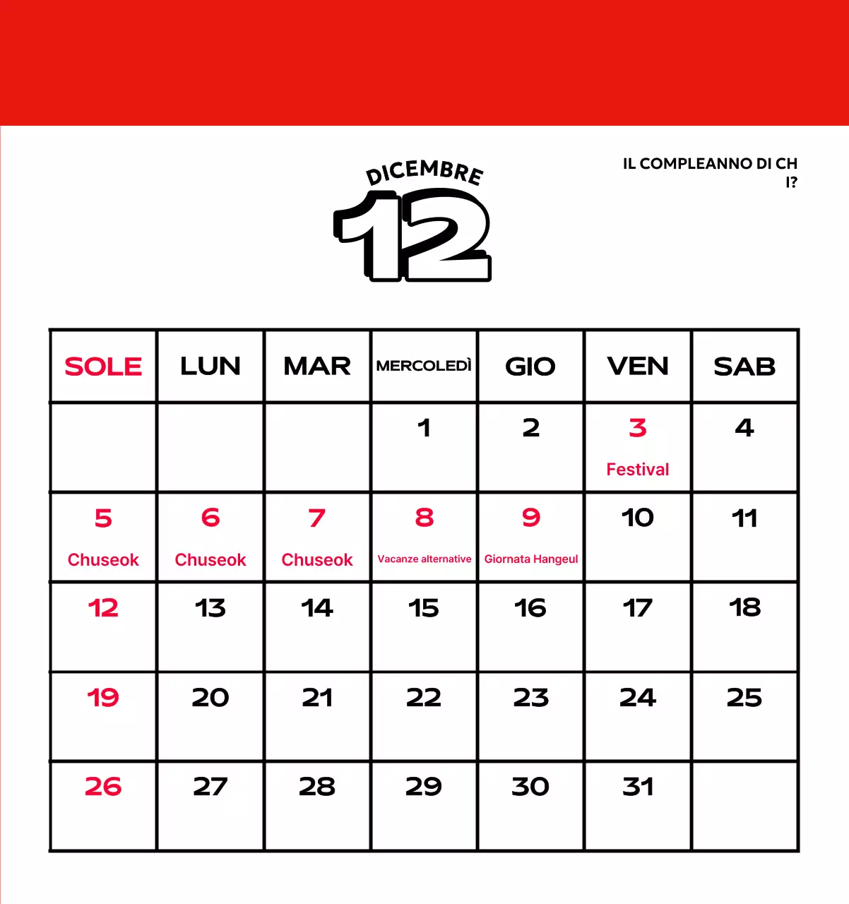 Calendari colorati con una varietà di illustrazioni retrò