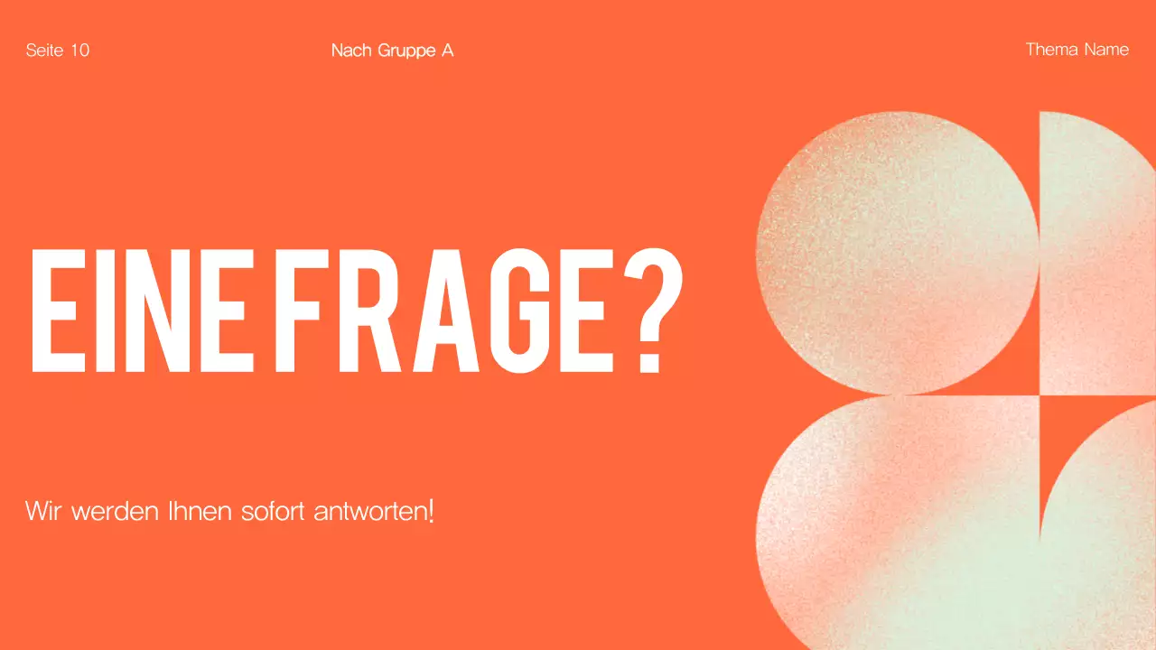 Orange Modern Group Projektübersicht Präsentation