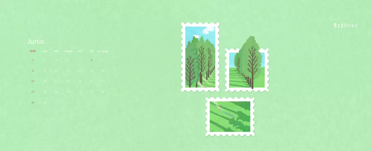 Calendario de Año Nuevo con cálidas ilustraciones