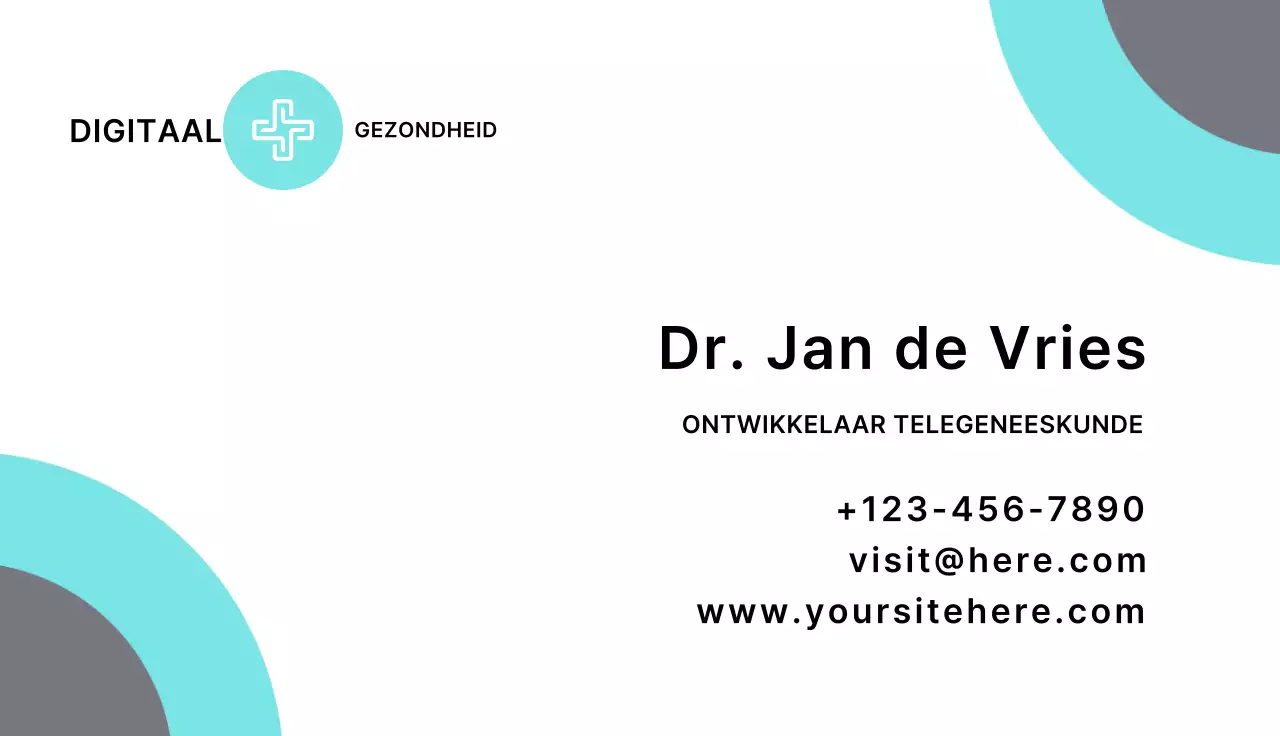 mint modern gezondheid visitekaartje