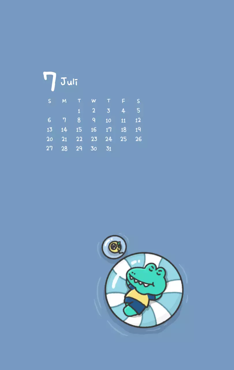 Ein Kalender mit einem niedlichen Ago-Illustrationskonzept
