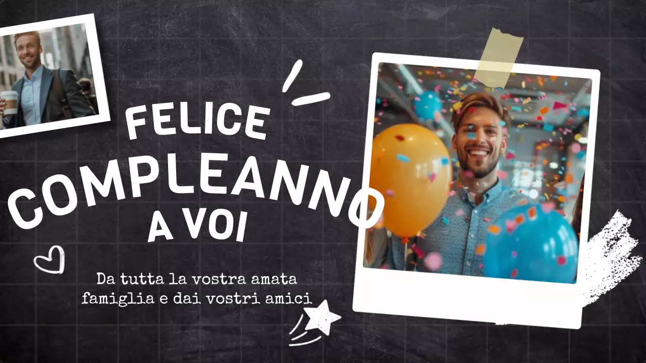 nero Presentazione compleanno di tendenza