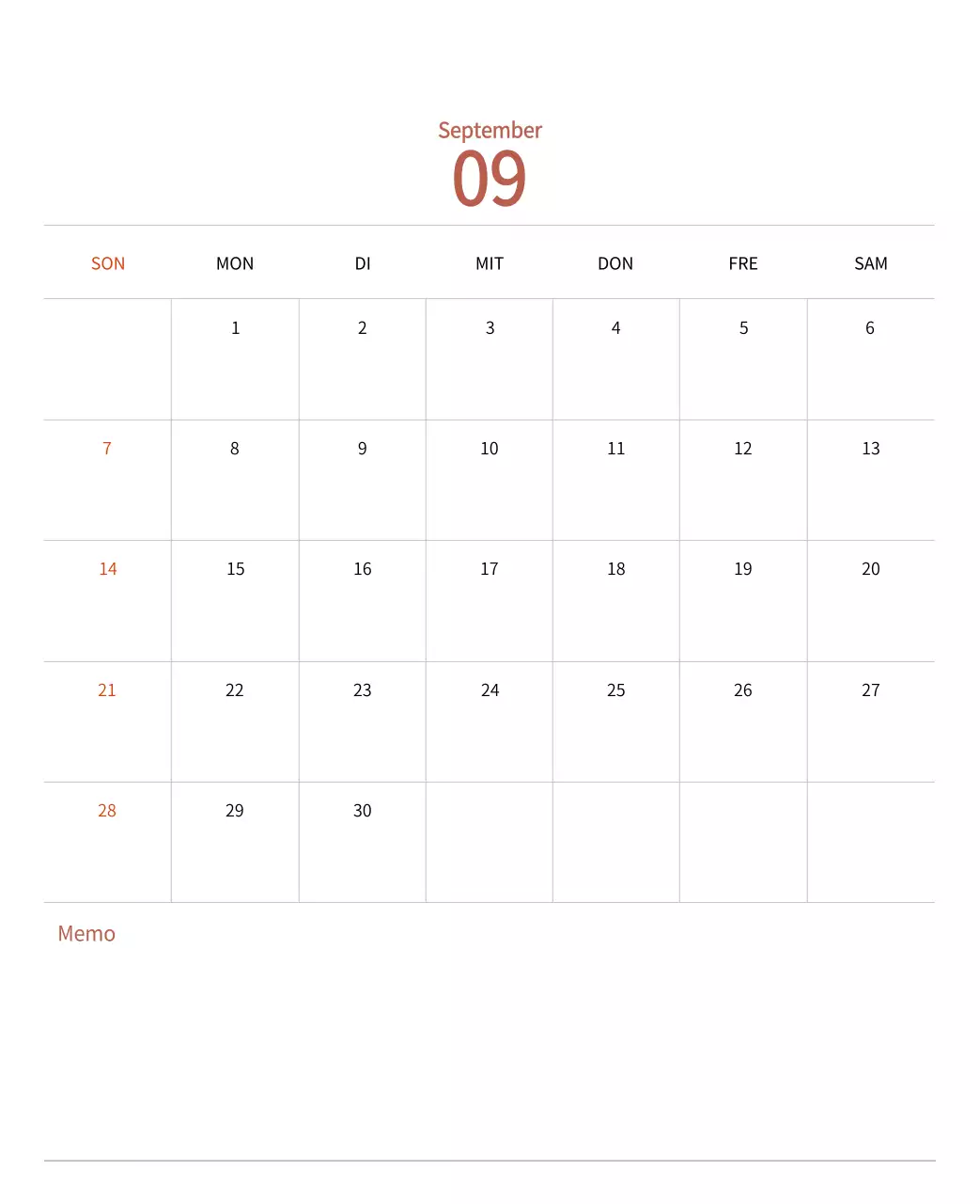 Stempelillustrationen mit einem warmen Konzept