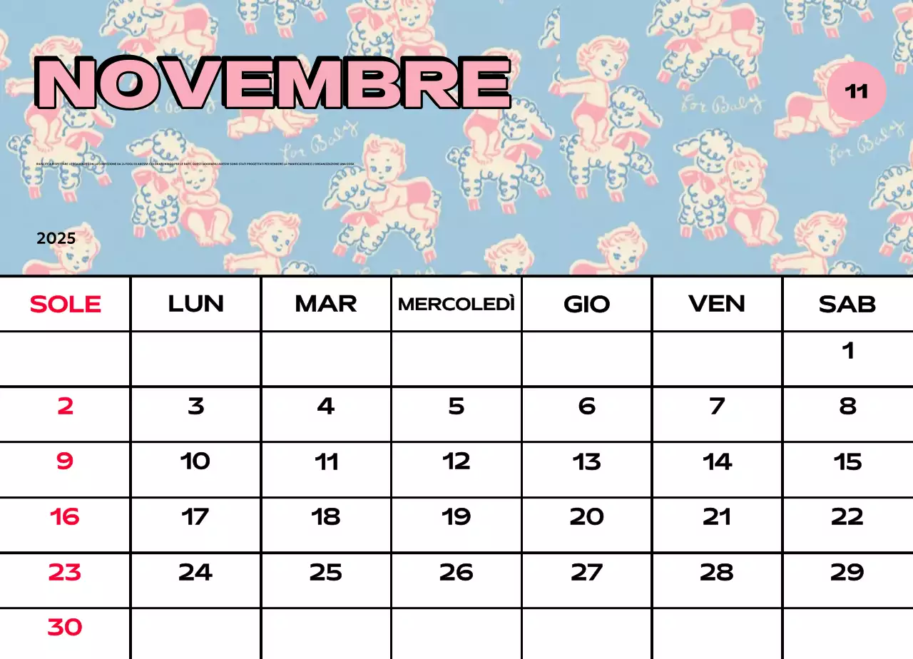 Calendari colorati con una varietà di illustrazioni retrò