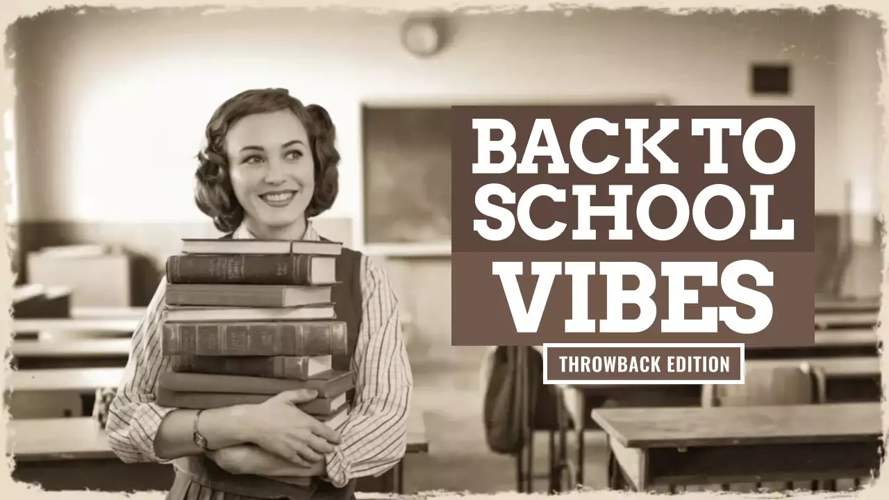 Sepia Retro School Announcement YouTube Thumbnail