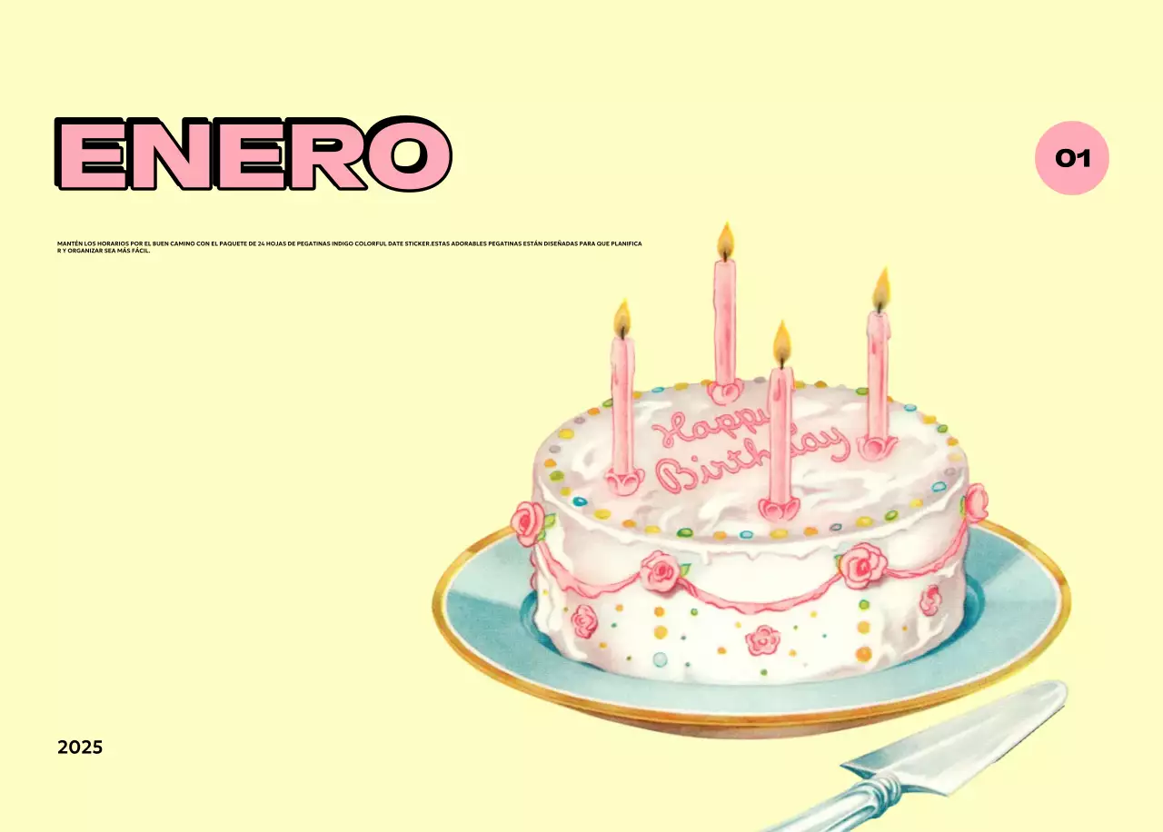 Coloridos calendarios con diversas ilustraciones retro