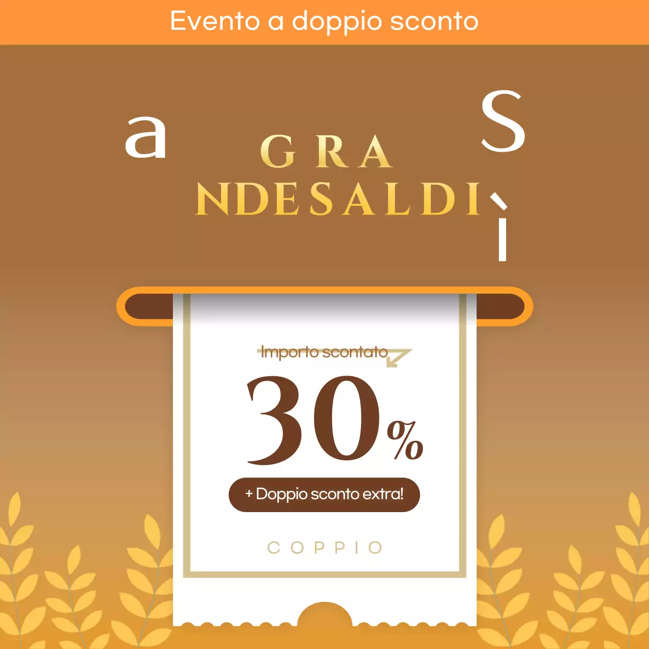Promozione Sconto Arancione Semplice