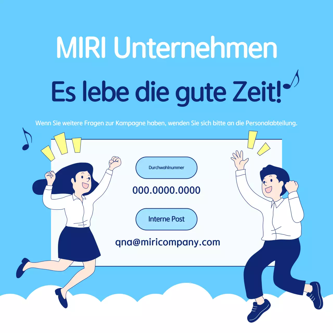 Hellblau Einfacher Kampagnenleitfaden