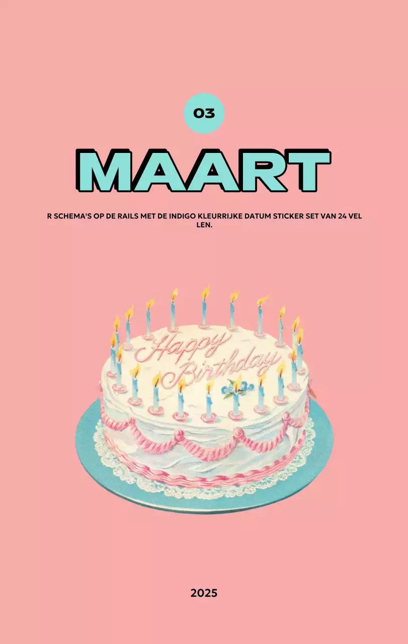 Kleurrijke kalenders met verschillende retro-illustraties