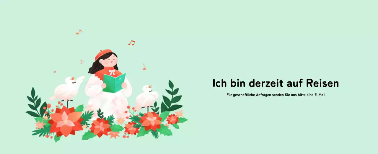 Neujahrskalender mit warmen Illustrationen