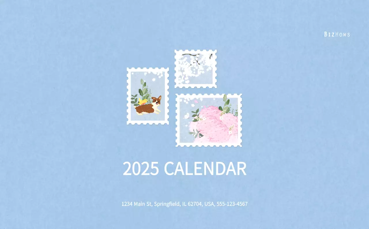 New Year's calendar with a warm, illustrated feel