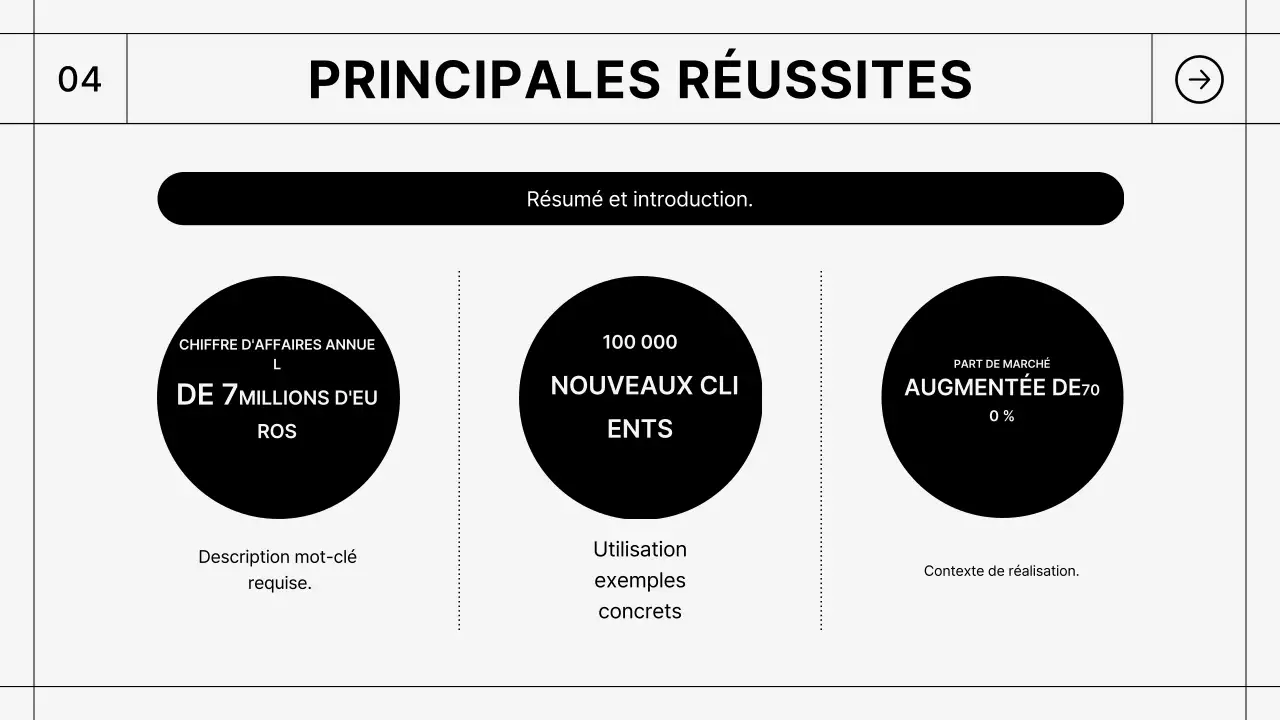 Rapport simple noir Description