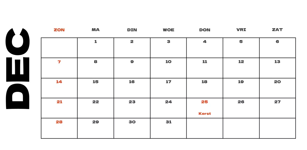 Hemels schone kalender