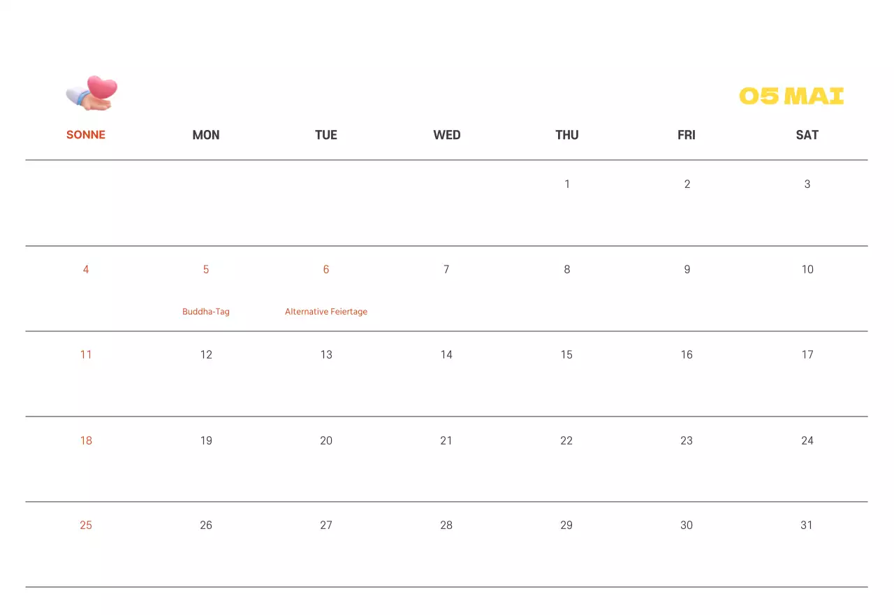 Ein festliches Krankenhaus mit Illustrationen zum Thema Gesundheit und Familie und farbenfrohen Akzenten
