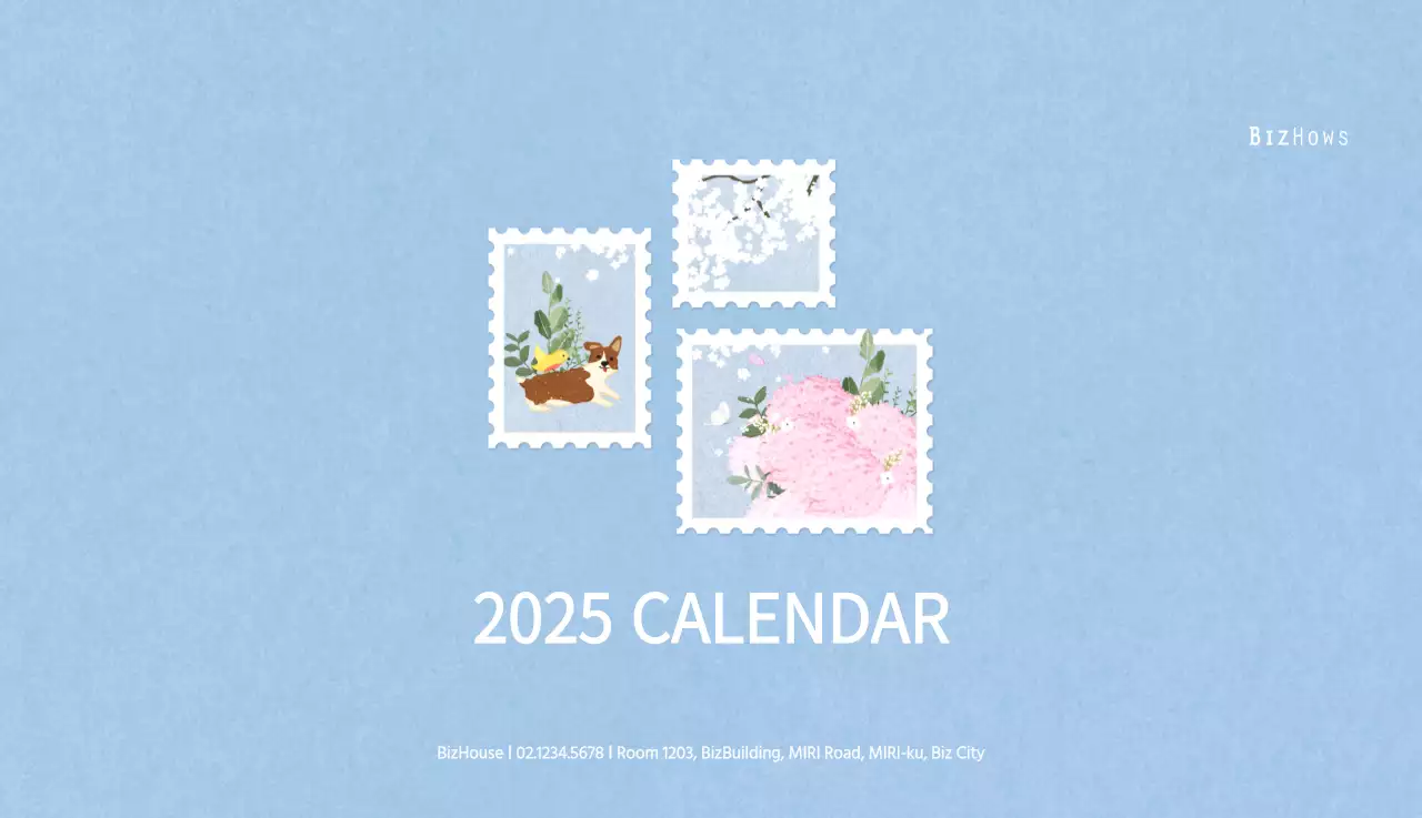 Calendário de Ano Novo com um toque caloroso e ilustrado