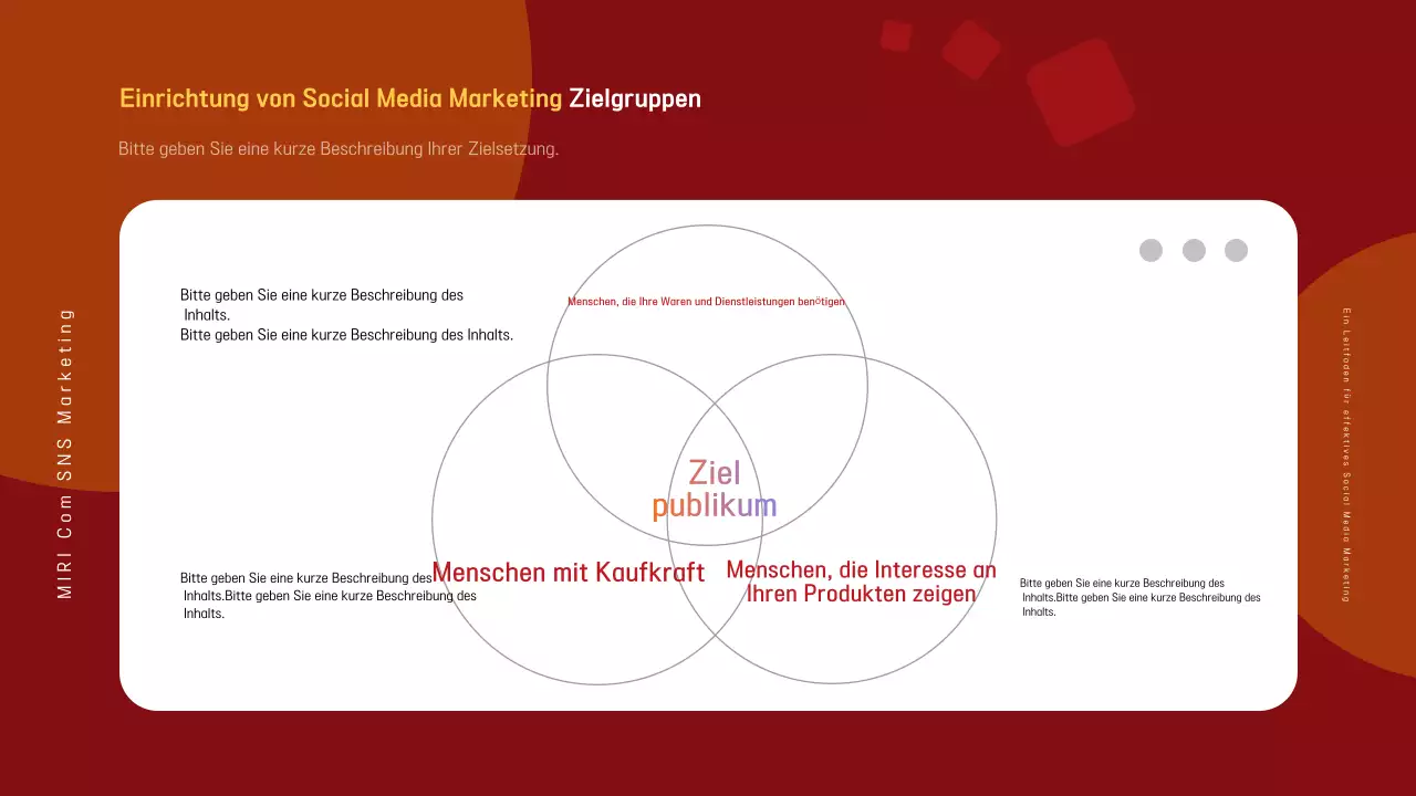 Förderung des modernen Marketing-Leitfadens für Marineblau und Regenbogen