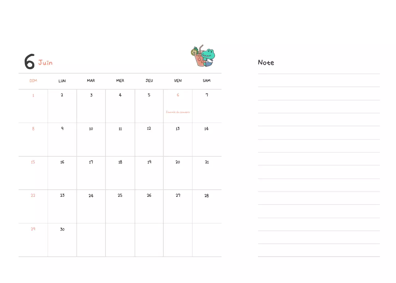 Un calendrier avec un concept d'illustration Ago mignon