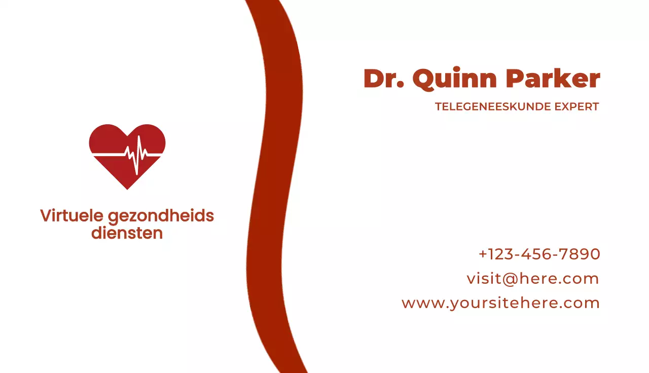 rood schoon gezondheid visitekaartje
