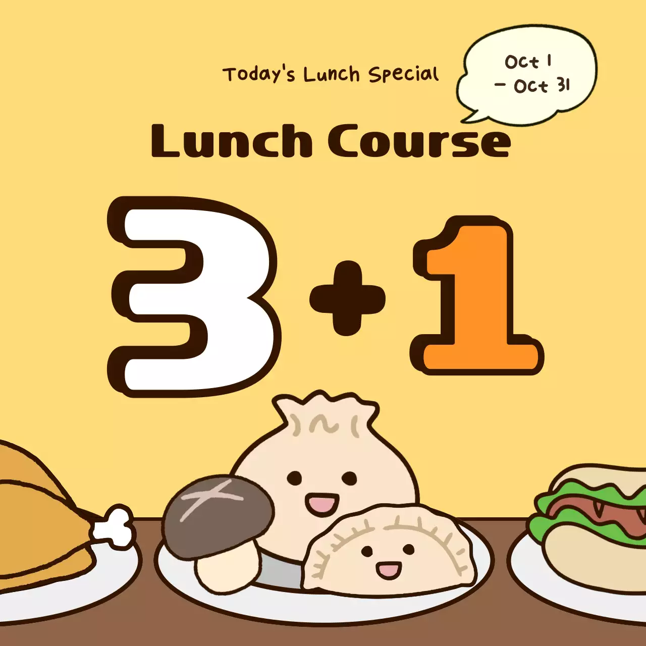 Carrossel de promoção de liquidação de outono amarelo fofo no Instagram