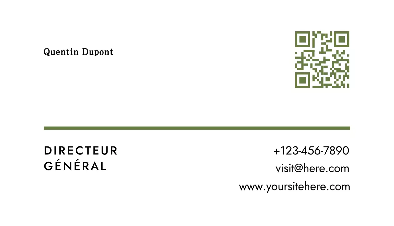 carte de visite minimale blanche